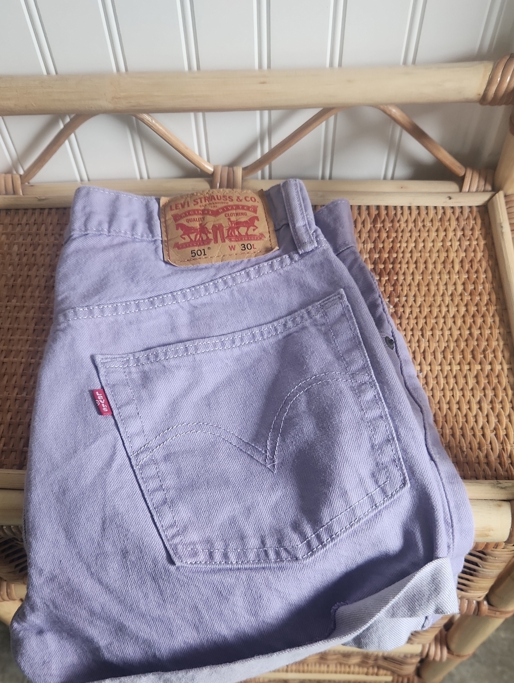 Levis 501 Lavender Shorts